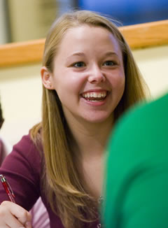 smiling female student