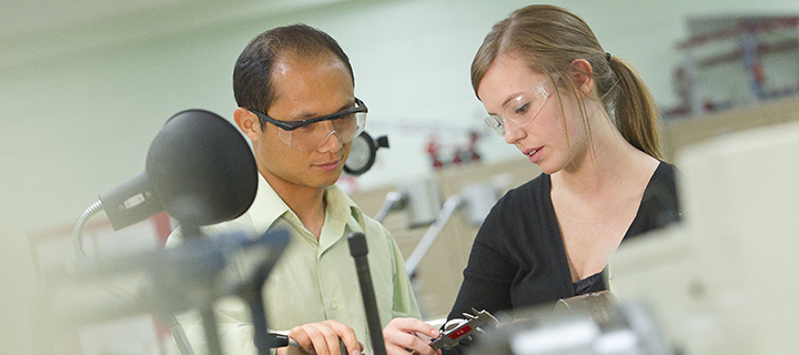 students in a lab