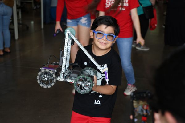 Discover Engineering Boy with Robot