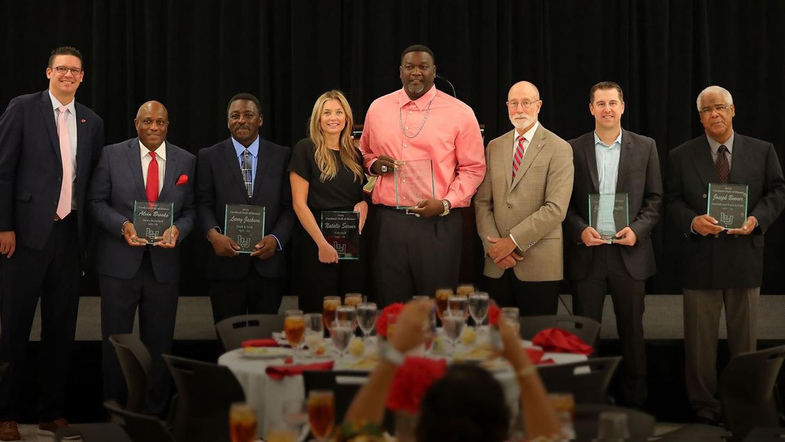 The Lamar University athletics department is set to induct eight new members into the Cardinals' Hall of Honor on Saturday, Oct. 5 during LU Hall of Fame Weekend. The newest members of the Hall of Honor include Alvin Brooks (men's basketball, 1979-81), Vernon Glass (football coach, 1963-75), Joseph Bowser (football and track & field, 1971-73), Jordan Foster (baseball, 2001-04), Larry Jackson (track & field, 1977-80), Natalie Sarver (volleyball, 1999-02), James Gulley (men's basketball, 1984-88) and Kalis Loyd (women's basketball, 2009-13).