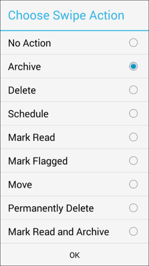 Outlook Mobile App Swipe Actions