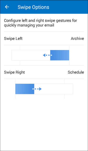 Outlook Mobile App Swipe Options 