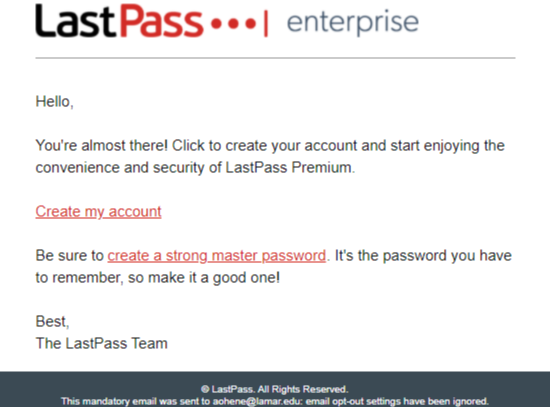LP Create my Account