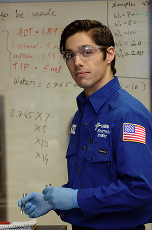 William Shipp in LU lab