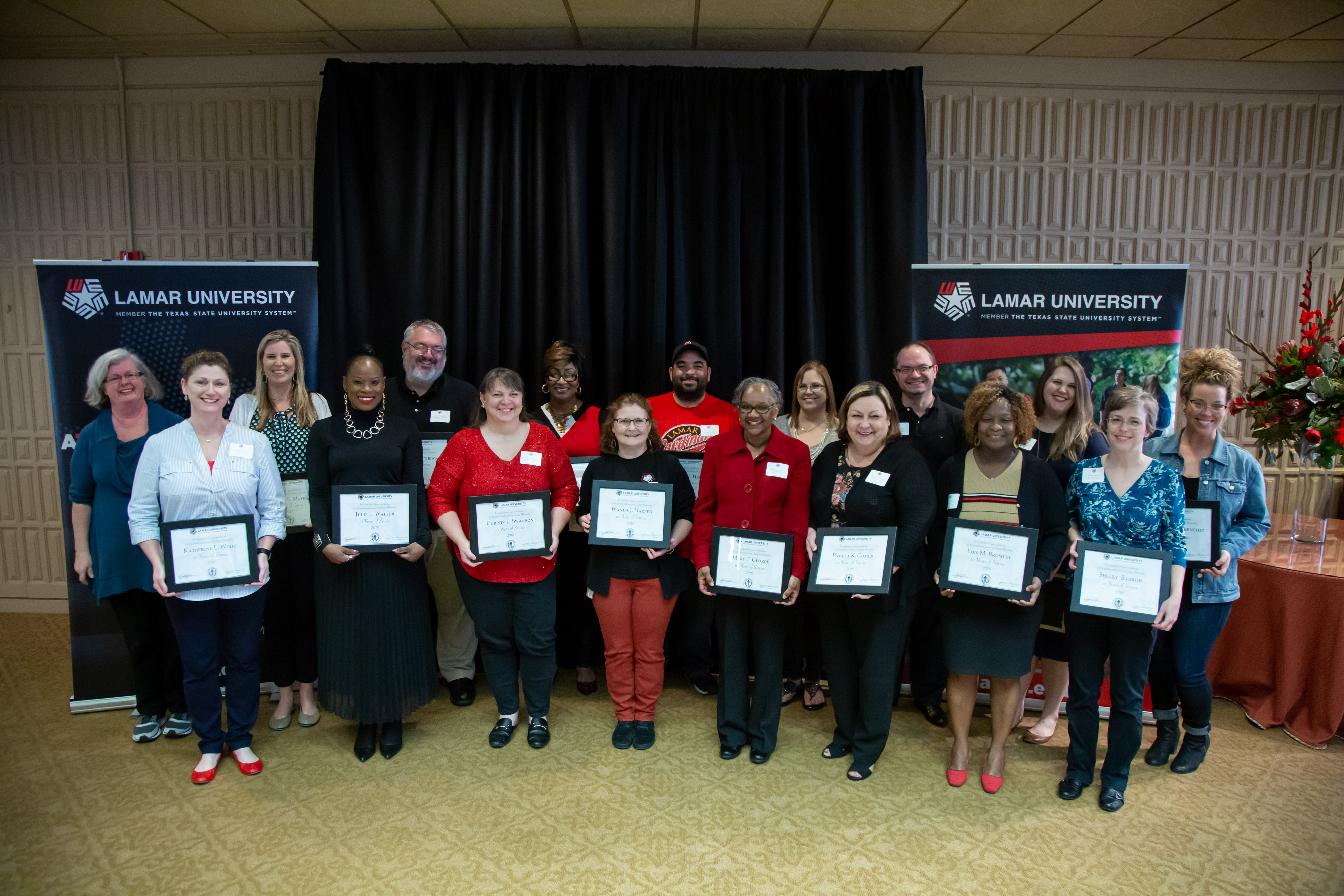 Ten-year service award recipients