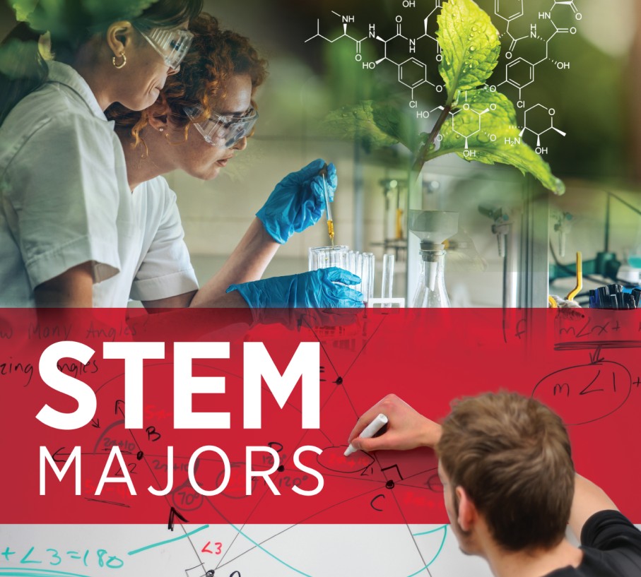 Stem majors student with them doing their work based on their majors.
