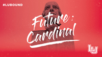 A picture of the Mirabeau statue with a faded red hue and the words "Future Cardinal" over it