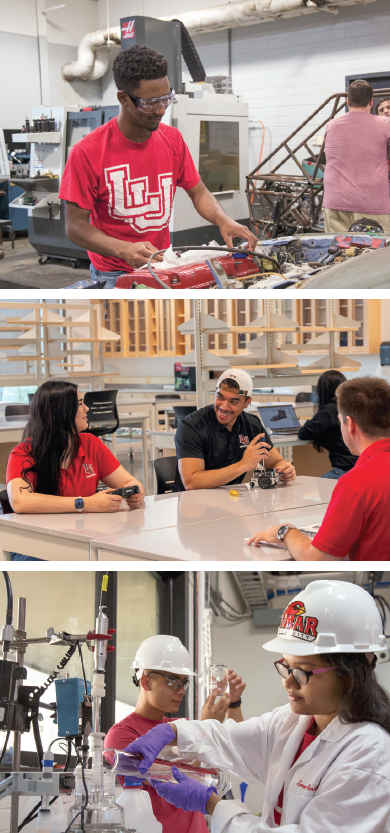 explore majors, students in various class, labs