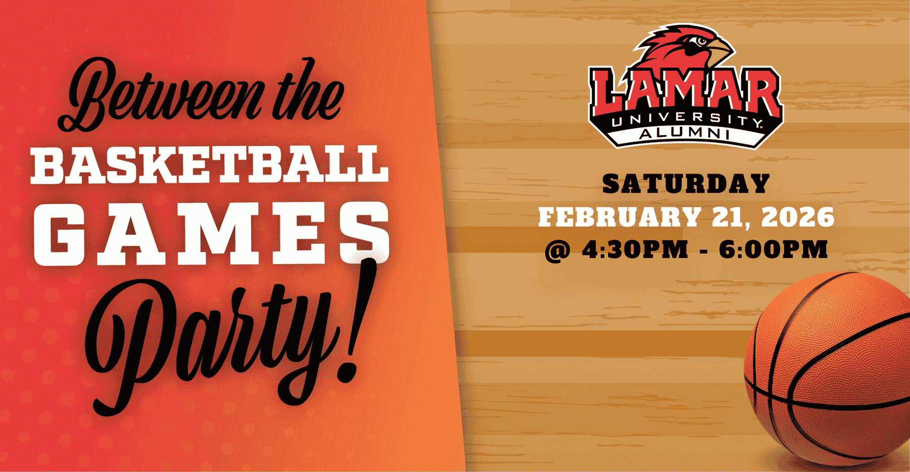 Between the Basketball Games Party Saturday February 21, 2026