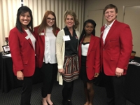 LU Ambassadors with Alumna Amy Tarver at Secrets HR Won't Tell You Workshop