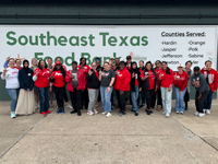 This is a photo of the Lamar University Alumni Community Service Project at the Southeast Texas Food Bank December 2025.