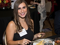 Ambassadors Etiquette Dinner - Bailey Broussard practices her dining etiquette