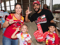 Photo of attendees at the LU Alumni Pre-Game Party at Homecoming