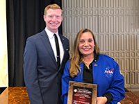 Evelyn Miralles receives the LU Inspirational Woman Alumna Award