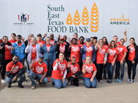 Alumni Volunteering at the Southeast Texas Food Bank