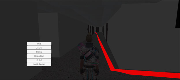 An inside view of the Maes building