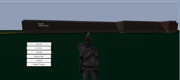 A view of the student health center