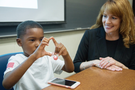 Student with Ginger Gummelt