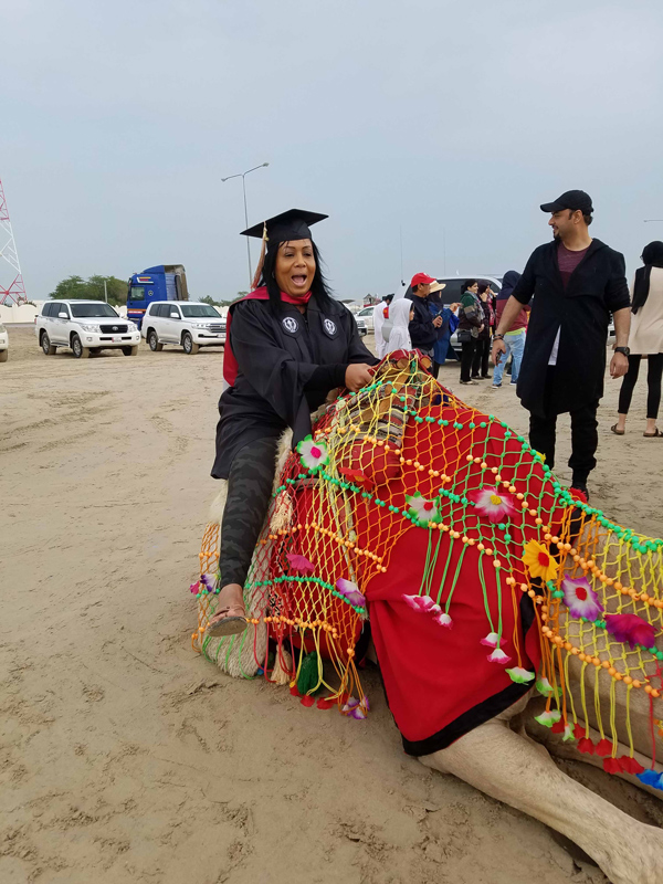 Nicole Kyles-Burton skips graduation for camel ride