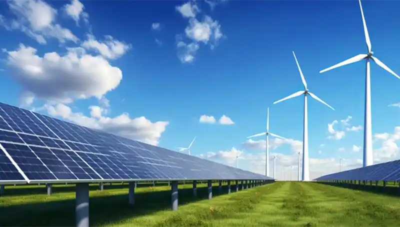 EE solar panels - wind turbine