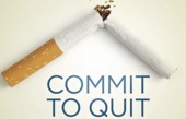 broken cigarette with phrase Commit To Quit