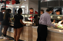 people in dining hall