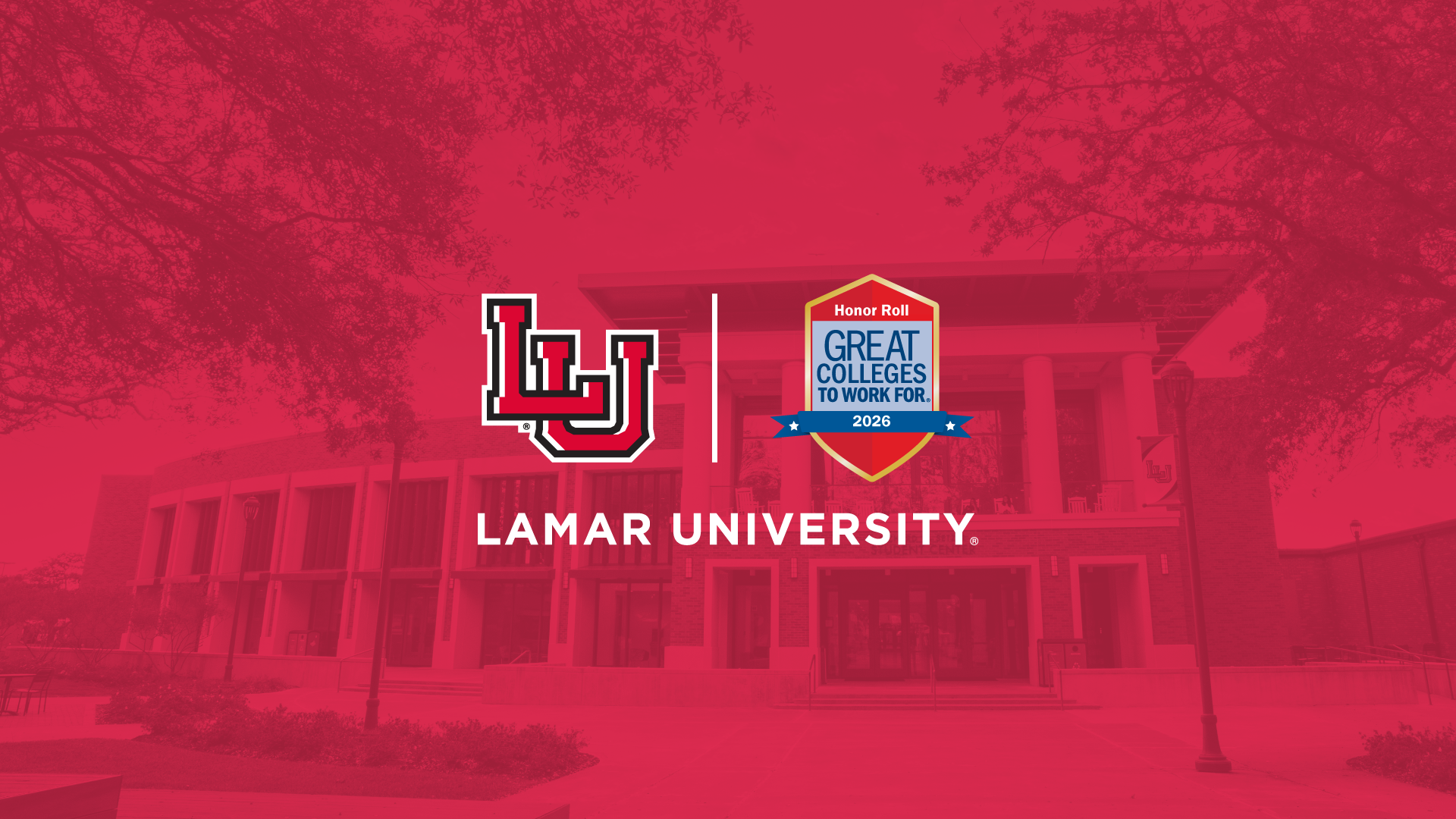 Great Colleges To Work For - Digital Background Red