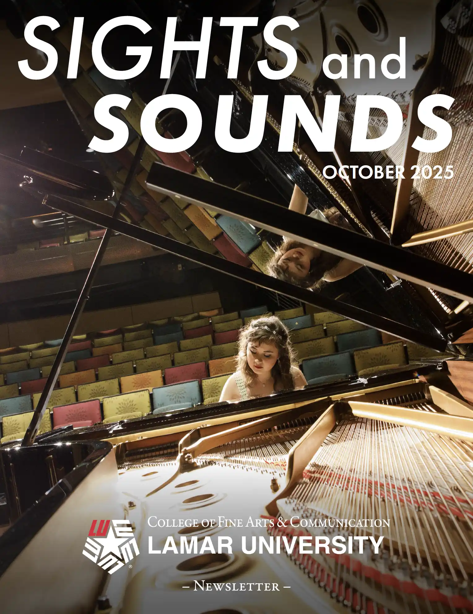 Sights and Sounds October 2025 Cover, girl playing piano