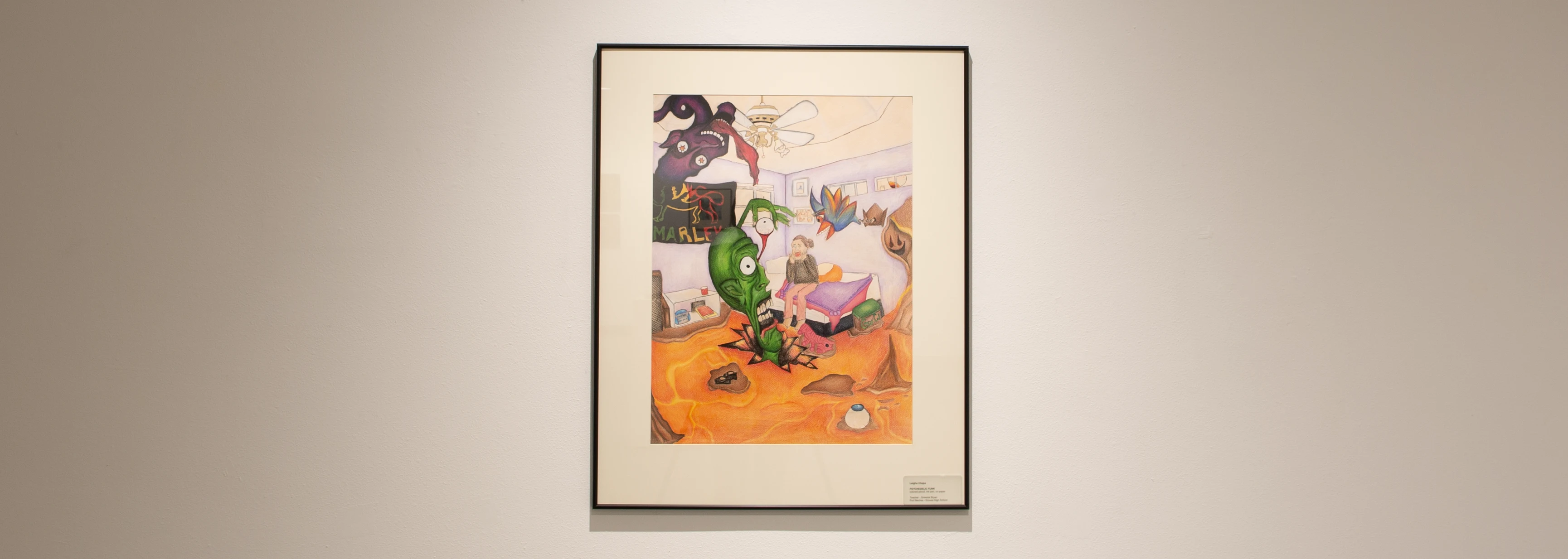 Protege 2024 - wall art of girl in room with monsters