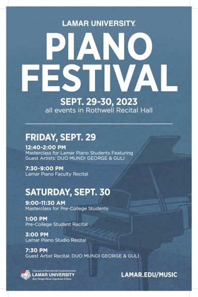 2023 Piano Festival Poster