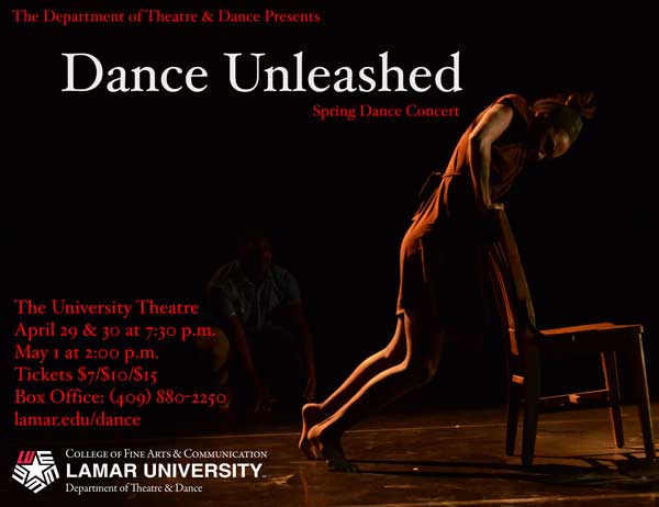 Poster for Dance Unleashed spring concert
