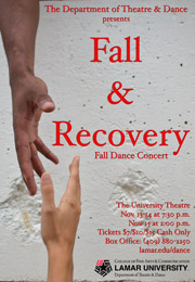 Program for Fall and Recovery dance concert