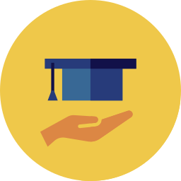 hand holding graduation cap