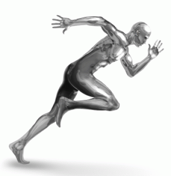 Fast runner, sprinter, 3-D graphic