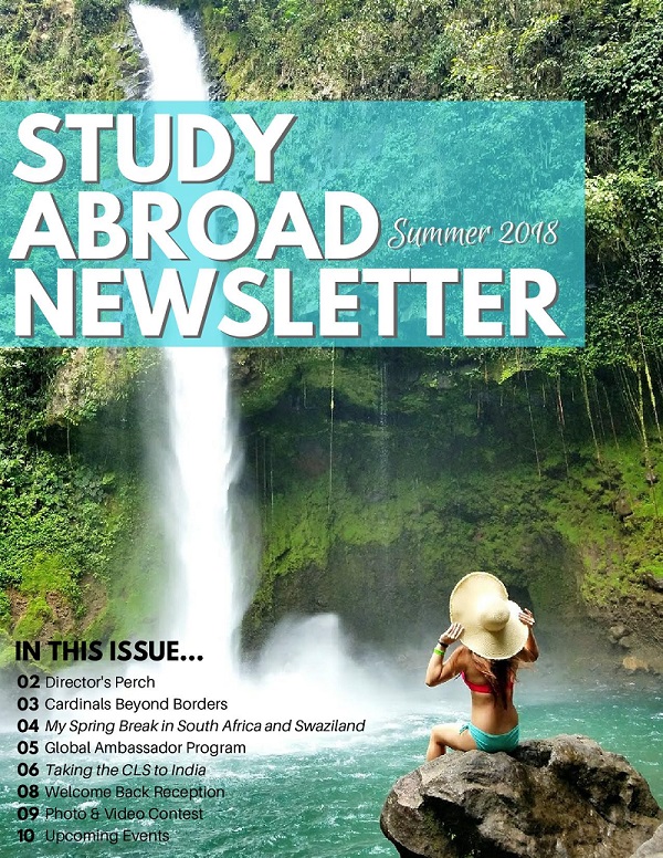 Click here to view the Summer 2018 Study Abroad Newsletter