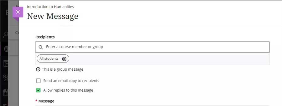 Anthology Group Message