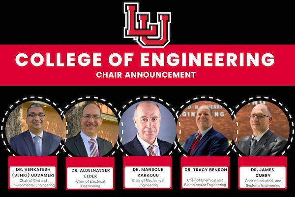 LU College of Engineering announces five new chairs 