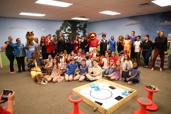 Curtis Elementary holds ribbon-cutting celebration for new Cardinal NEST