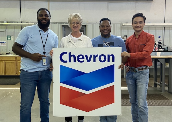 Jordan Lewis at Chevron plant