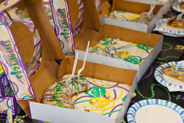 King Cake at Lamardi Gras Event