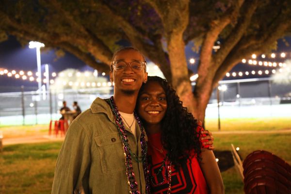Students at Mardi Gras Event 