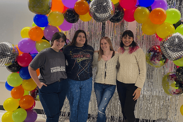 Disco Bingo Students Posing 