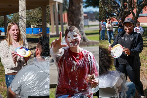 Students Pieing Professors in the Face for E Week