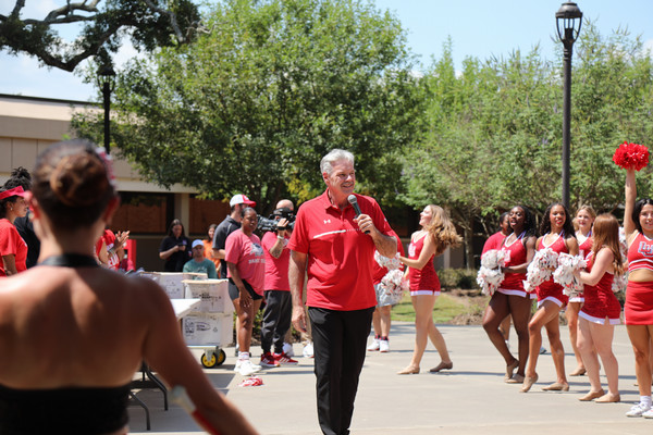 Dr. Taylor at Pep Rally