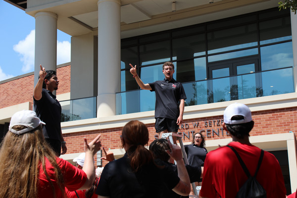 Drum Major at Pep Rally