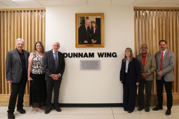 Dunnams honored with naming of Lamar University College of Business wing