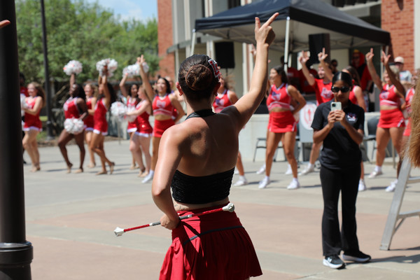 Twirler at Pep Rally
