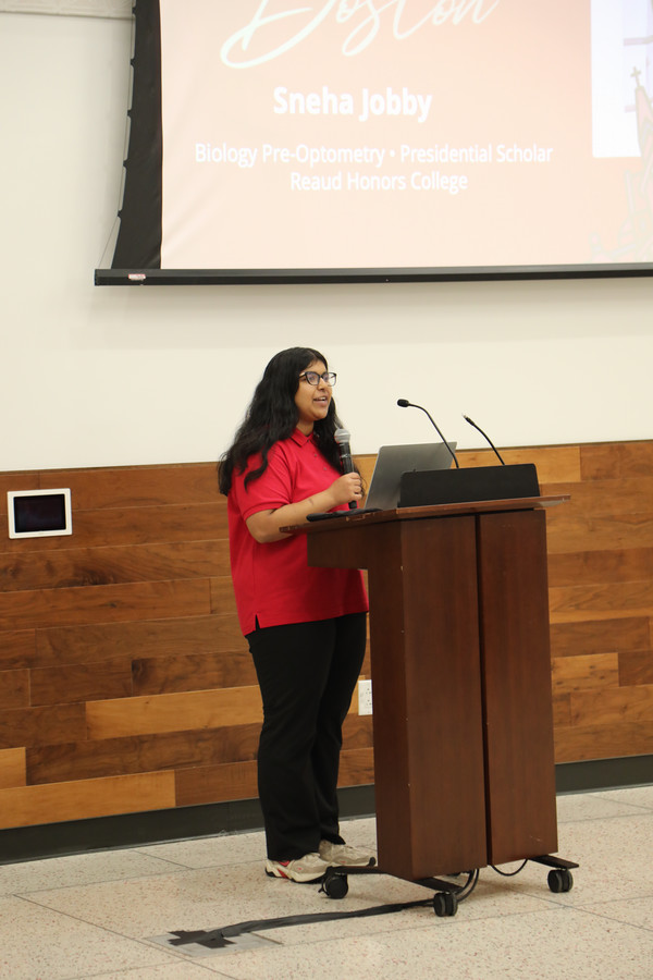 Sneha presenting at RHC Day