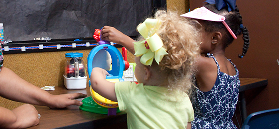 small girls in clinic