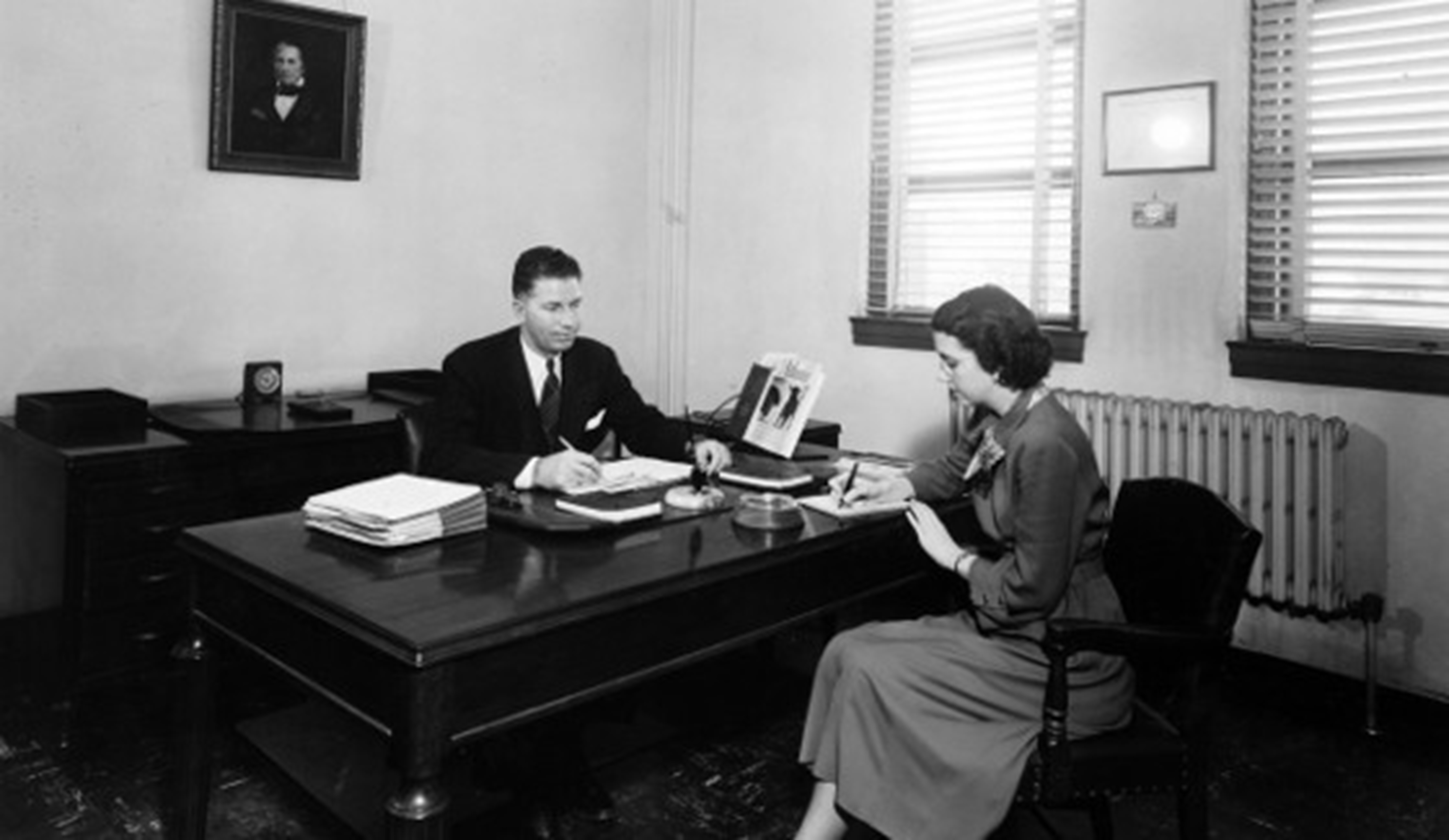 President John Gray at his office